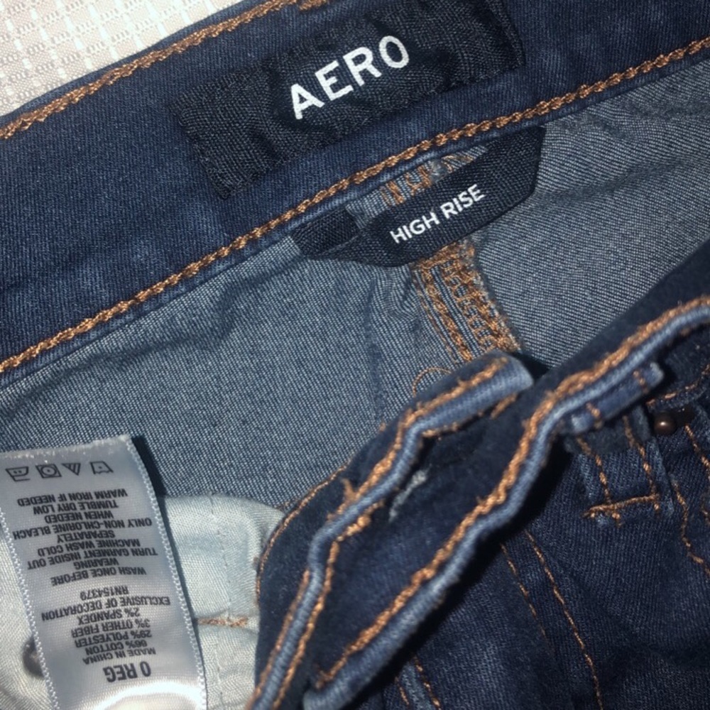 (2/$30) DARK BLUE AERO JEANS SIZE S!